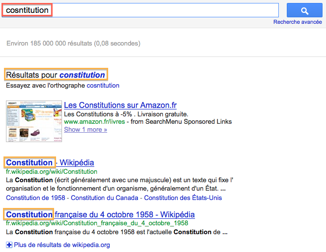 Orthographe google 1