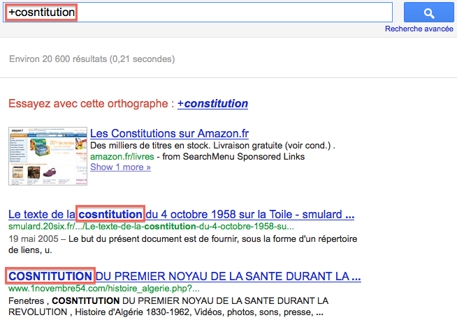 Orthographe google 2